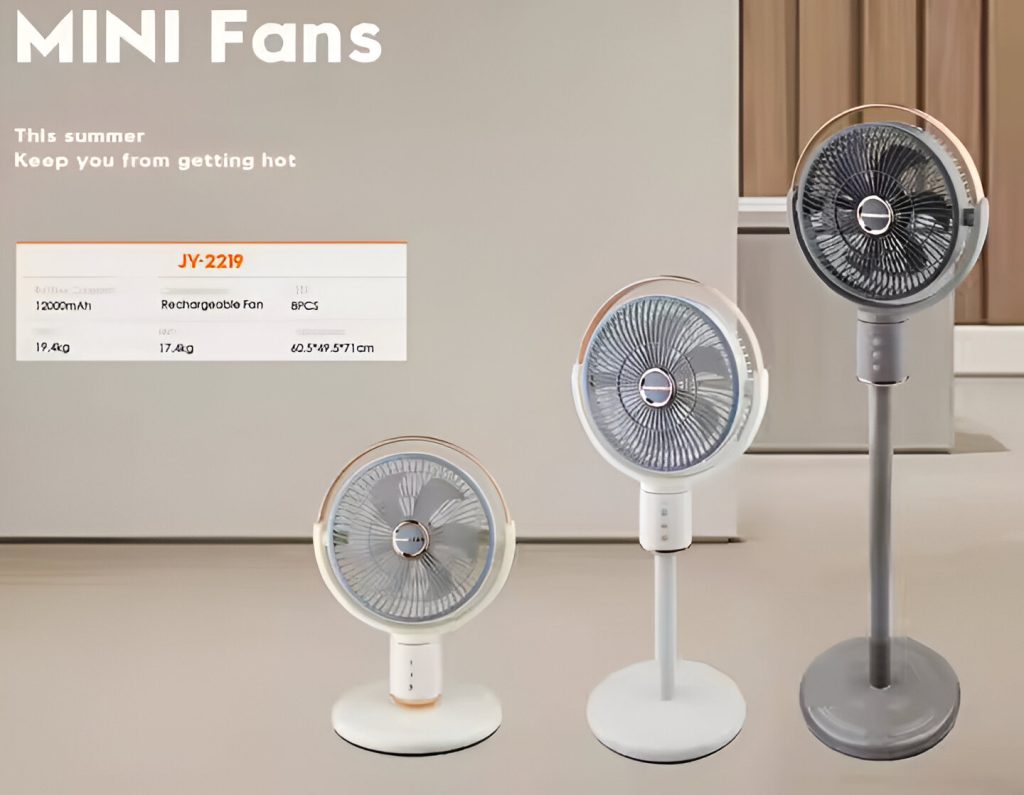 Jy 2219 Jysuper Brand Rechargeable Fan